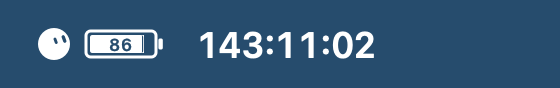 Grok Bot usage in the menu bar: a battery at 86 and 143:11:02 until reset