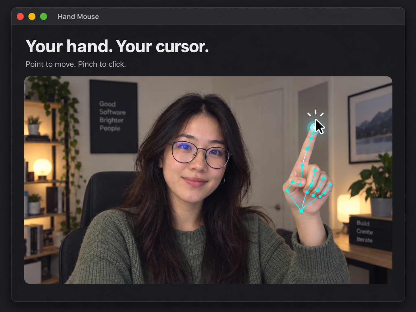 Hand Mouse: control your Mac's pointer with hand gestures